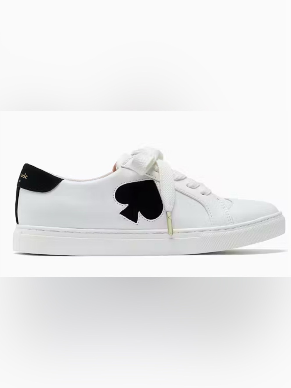 Kate Spade Fez Sneakers accented with a distinctive black spade logo 8.5